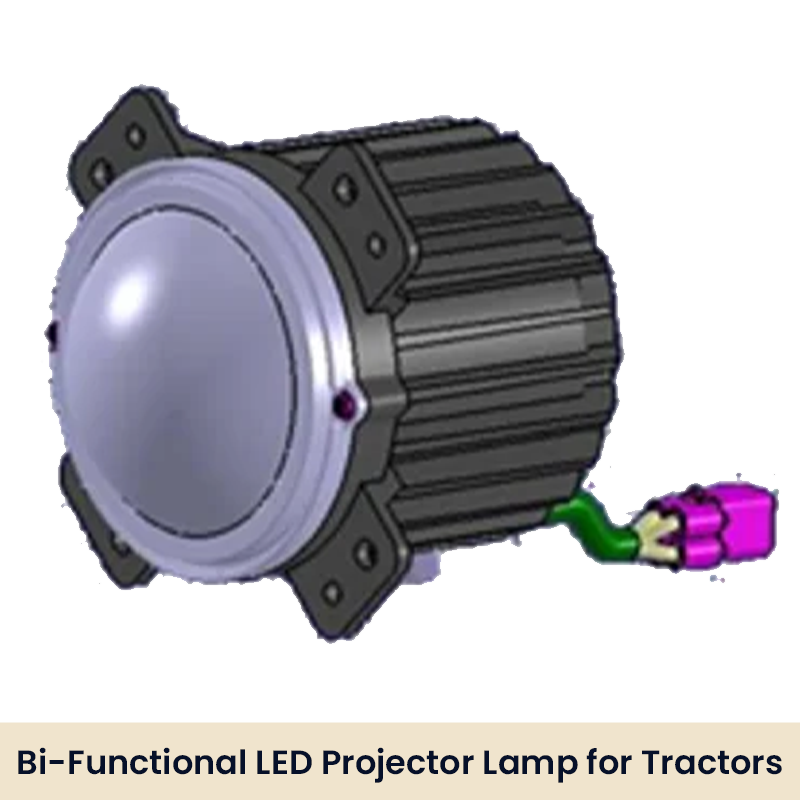 Bi-Functional LED Projector Lamp for Tractors